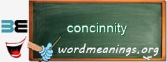 WordMeaning blackboard for concinnity